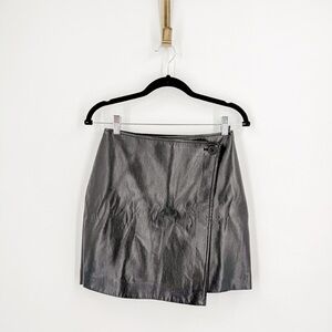 Aritzia Black Wrap Mini Skirt Cocktail